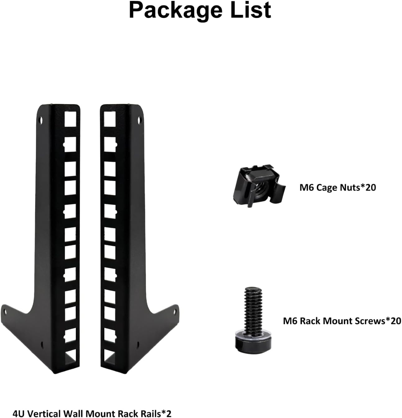 7.24" L-Shaped Metal Mounting Bracket | Patch Panel/AV Rack Wall Support | Multiple Hole Mounting Rack Bracket