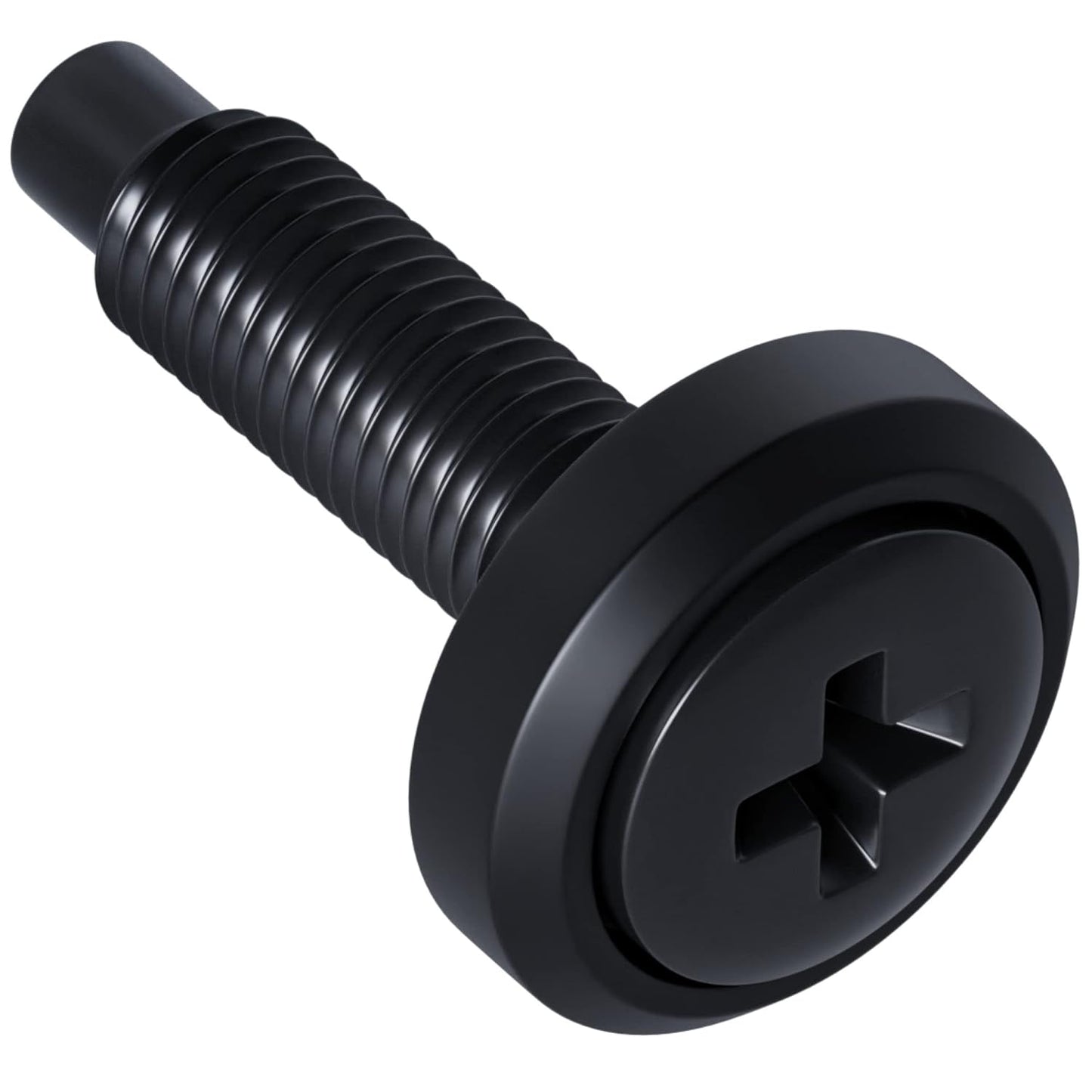 10-32 UNF Rack Mount Screw | Black Phillips Head Machine Screw | 0.86" Length | Server Cabinet Equipment Hardware Bolt