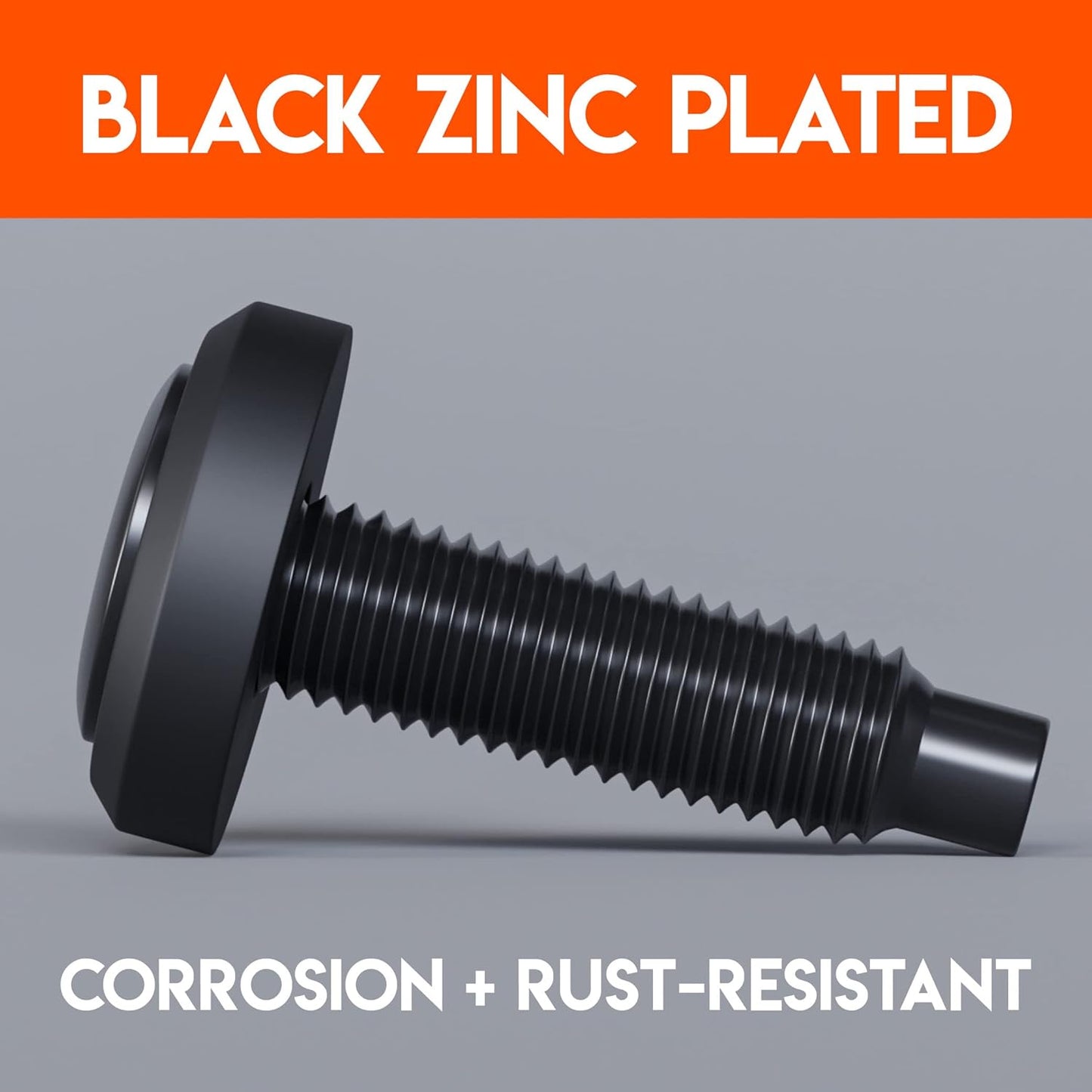 10-32 UNF Rack Mount Screw | Black Phillips Head Machine Screw | 0.86" Length | Server Cabinet Equipment Hardware Bolt