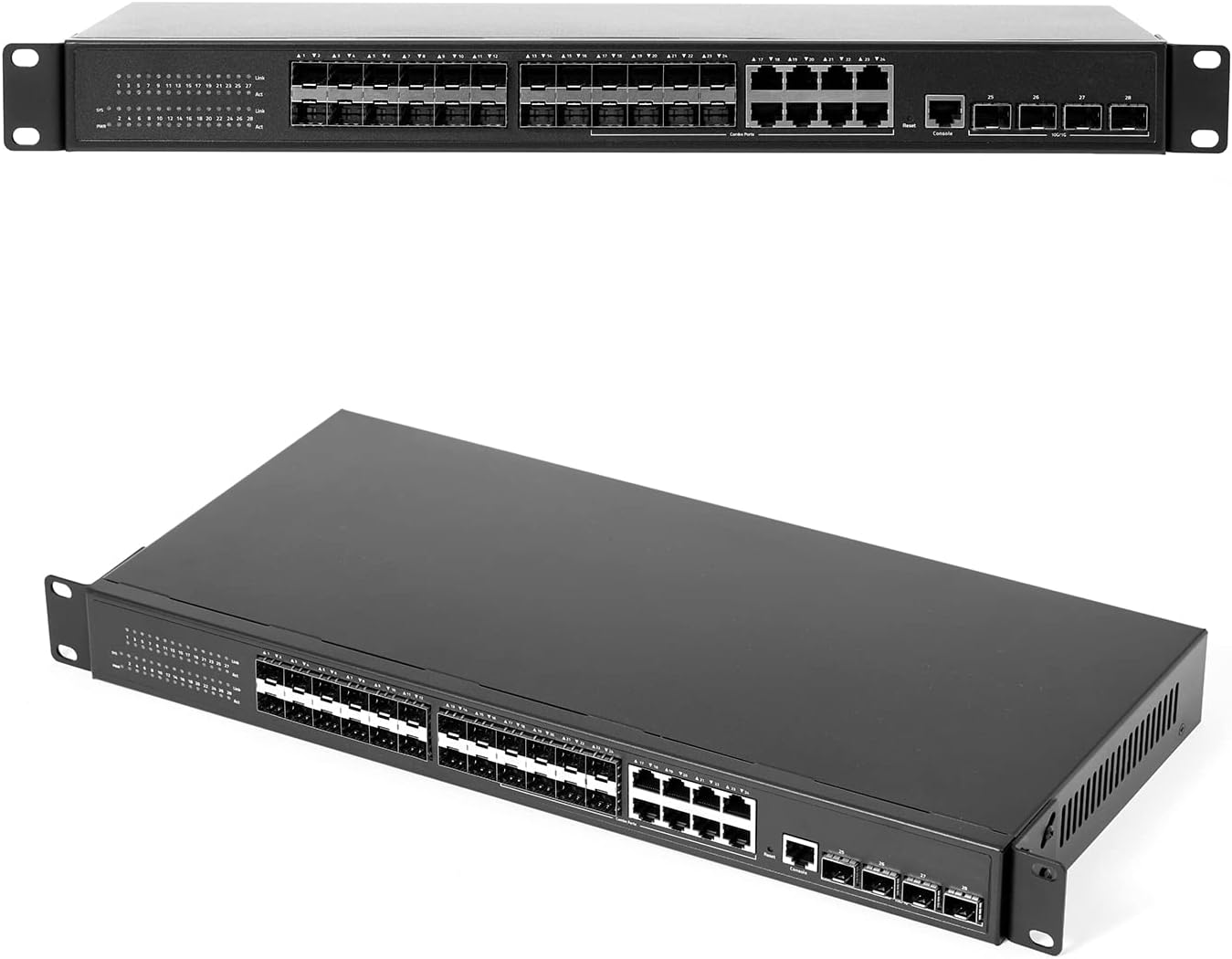 1U L-Shaped Rack Mount Bracket | 45mm Heavy-Duty Steel Mounting Bracket with Slotted Holes | Compatible with Network Switches & Rack Equipment