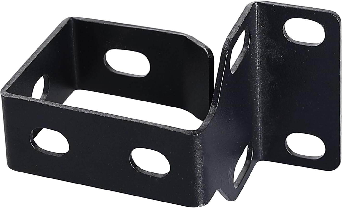 Small Universal Metal Mounting Bracket | L-Type Steel Connector Support | 1.97"x1.57"x0.79" Black