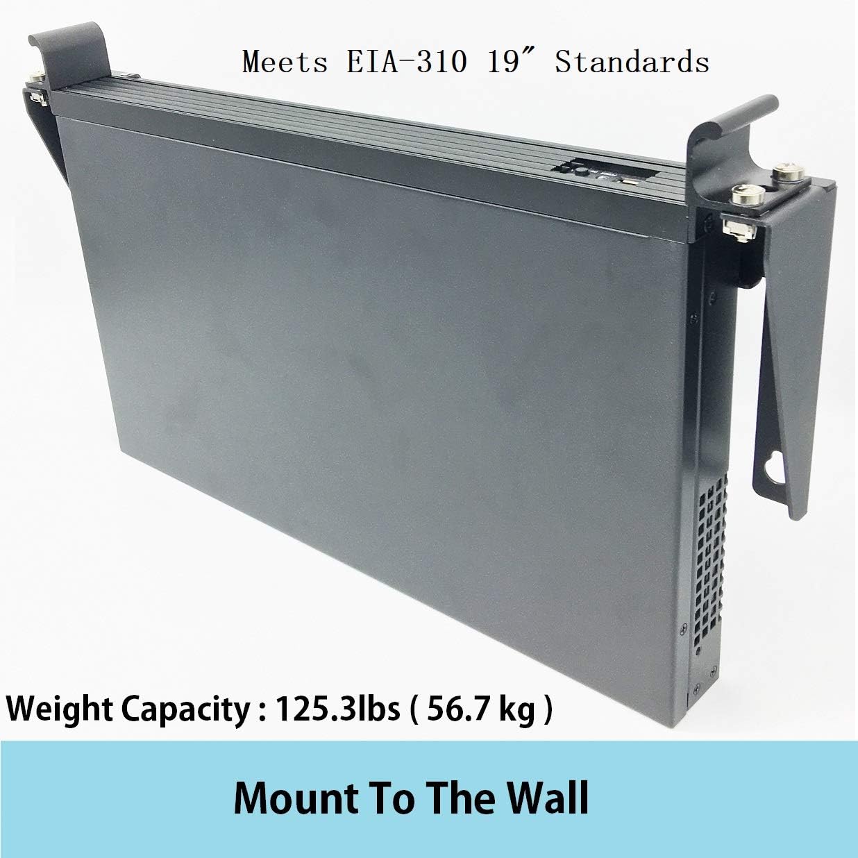 19" 2-Post Rack Mount L-Shaped Bracket Support Arm | Folding Packaging | Square Hole Compatible Server Shelf Rail | Industrial Grade