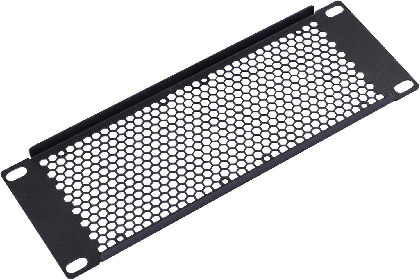 9.84-Inch Metal Ventilation Panel with Hexagonal Holes | Rack Mount Faceplate | Airflow Grille with Mounting Holes | for Server & AV Cabinets