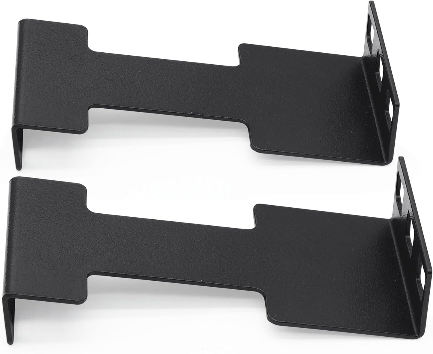 Heavy-Duty Steel Mounting Bracket | Black Powder-Coated Finish | Multi-Slot Design | Ideal for Cable Management, Power Panels & Rack Installation