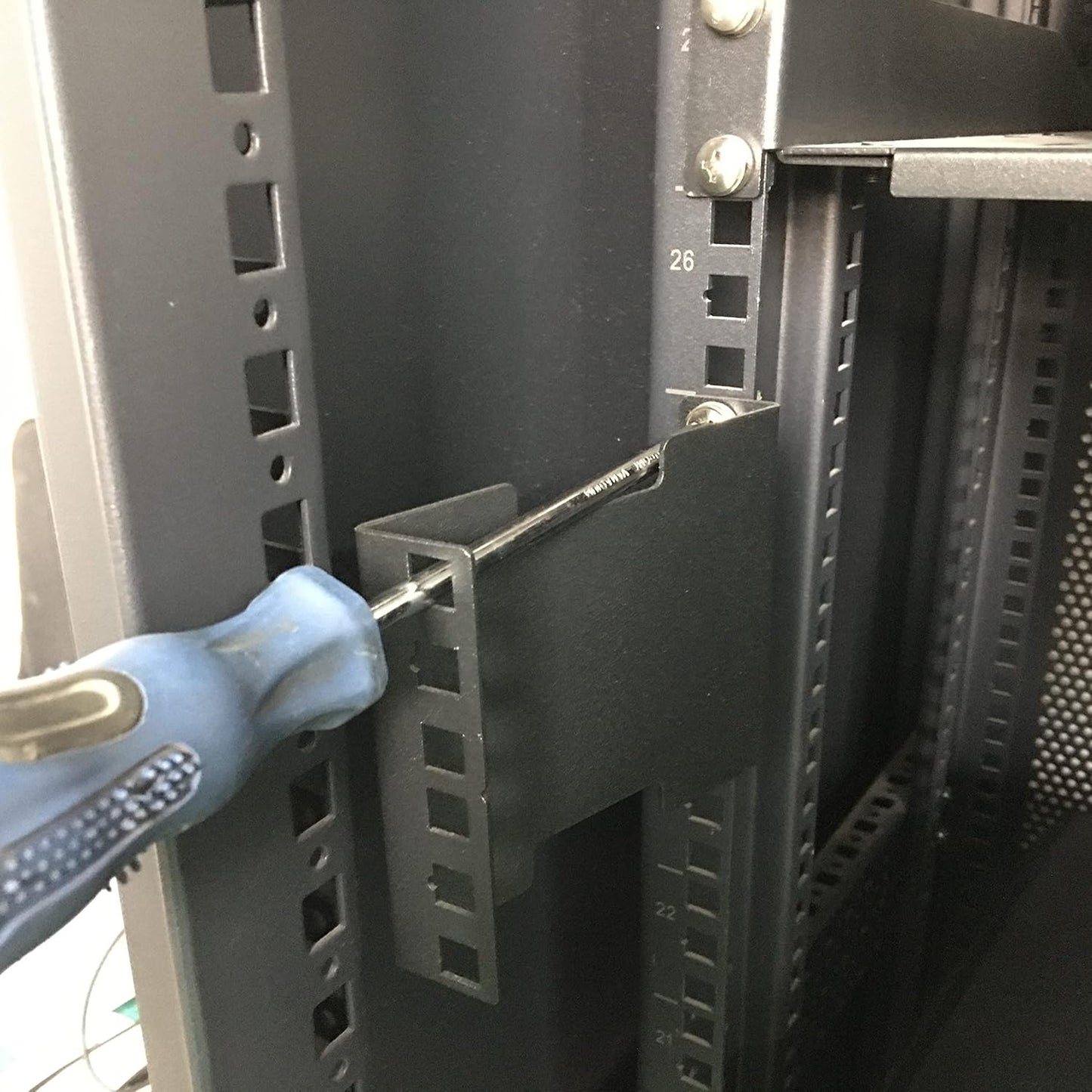 2U Server Rack Depth Extender Bracket | Universal Rack Mount Extension Ears | Fits 2-Post & 4-Post 19” Cabinets