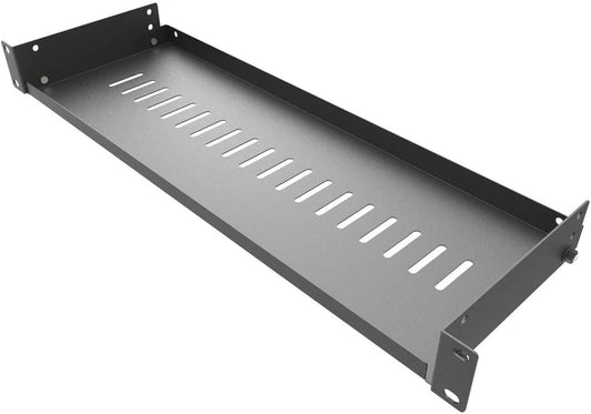 1U 19-Inch Vented Rack Shelf | 6-Inch Depth | Heavy-Duty SPCC Steel | 34 lbs Load Capacity | Fits Standard Server and Network Cabinets