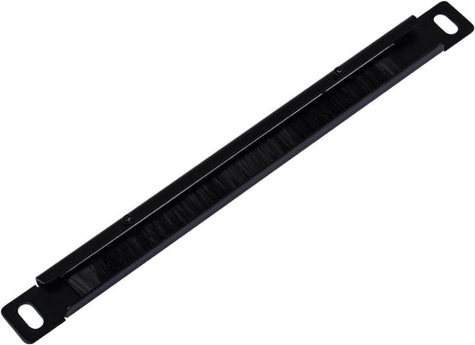 9.84" Brush Cable Management Panel | Rack Mount Cable Brush Plate | Dust-Proof Server Cabinet Wire Organizer