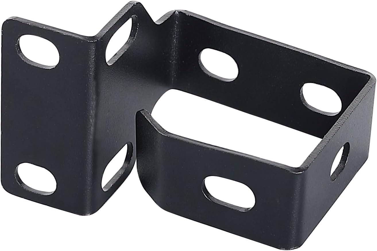 Small Universal Metal Mounting Bracket | L-Type Steel Connector Support | 1.97"x1.57"x0.79" Black