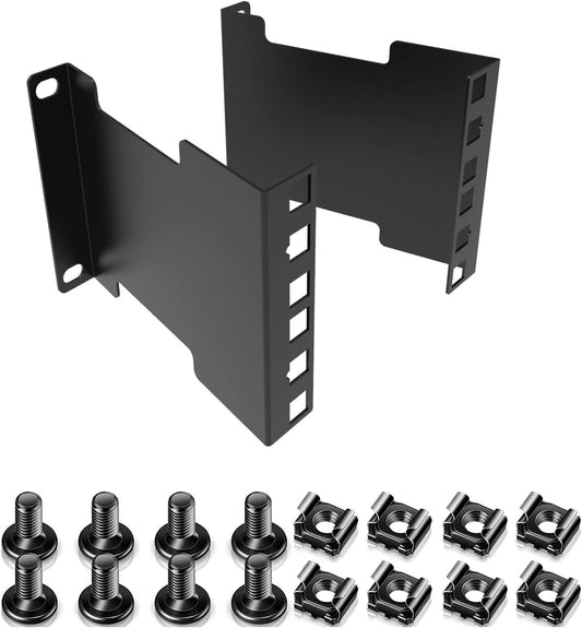 2U Server Rack Depth Extender Bracket | Universal Rack Mount Extension Ears | Fits 2-Post & 4-Post 19” Cabinets